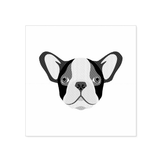 Illustratie schattige Franse Bulldog Rubberstempel (Afrduk)