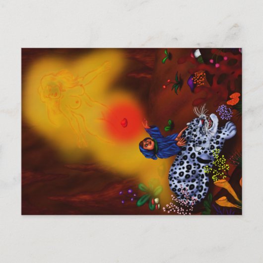 Illustratie schilderen Princess Light Fantasy God Aankondigingskaart (Voorkant)