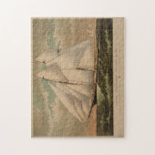 Illustratie  Schooner-jacht (1882) Legpuzzel (Verticaal)