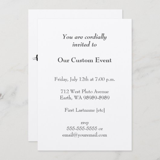 Illustratie  schrijfmachine kaart (Voorkant / Achterkant)