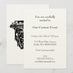 Illustratie  schrijfmachine kaart