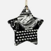 Illustratie schrijfmachine keramisch ornament (Rechts)