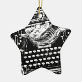 Illustratie schrijfmachine keramisch ornament (Links)