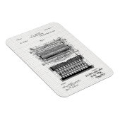 Illustratie  schrijfmachinepatroon magneet (Rechterzijde)