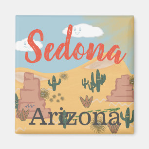 Illustratie Sedona Arizona Desert Magneet