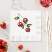 Illustratie servetten van papier met kersen (Insitu)