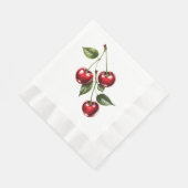 Illustratie servetten van papier met kersen (Hoek)