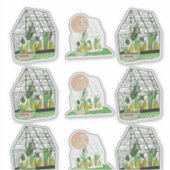 Illustratie Set Sticker Cute Plant Broeikas (Voorkant)