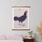  illustratie: Shamo kippen Hangend Wandkleed (Slaapkamer)