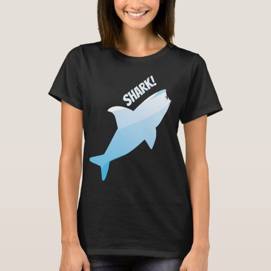 Illustratie Shark Blue Animal Word T-shirt (Voorkant)
