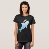 Illustratie Shark Blue Animal Word T-shirt (Voorkant volledig)