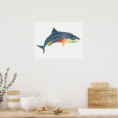 Illustratie Shark Swoosh Poster (Keuken)
