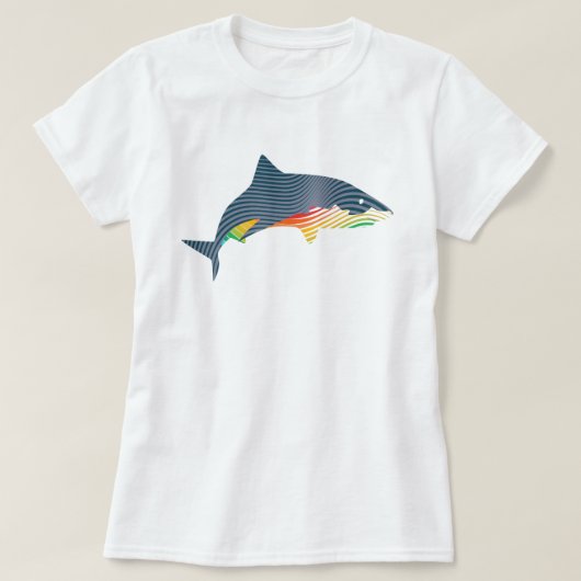 Illustratie Shark Swoosh T-shirt (Design voorkant)