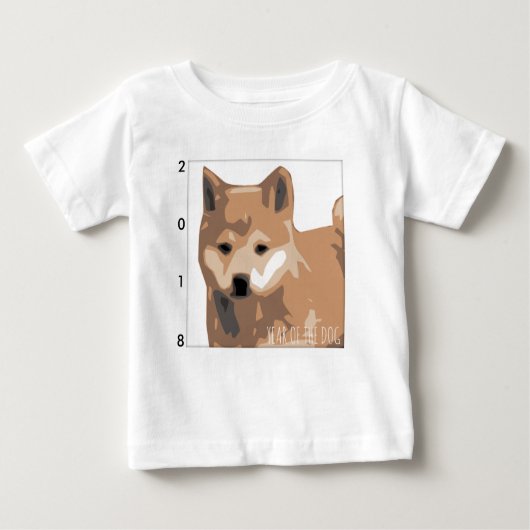 Illustratie Shiba Inu Jaar 2018 Baby T (Voorkant)