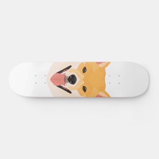 Illustratie Shiba Inu Persoonlijk Skateboard (Horizontaal)