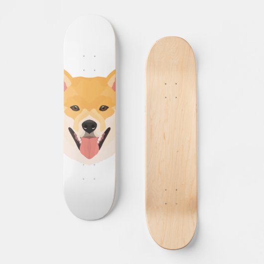 Illustratie Shiba Inu Persoonlijk Skateboard (Voorkant)