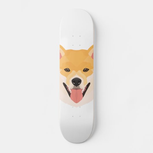 Illustratie Shiba Inu Persoonlijk Skateboard (Voorkant)