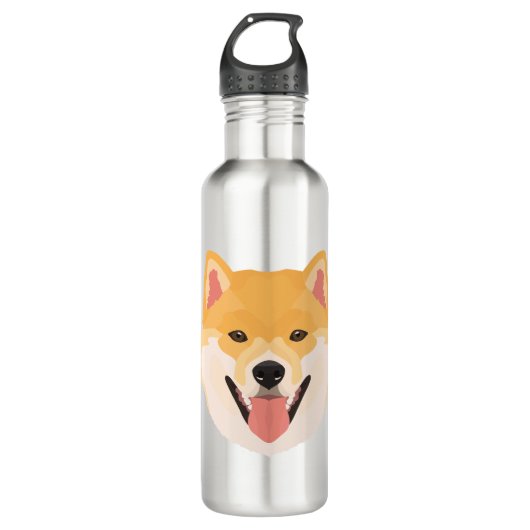 Illustratie Shiba Inu Waterfles (Voorkant)