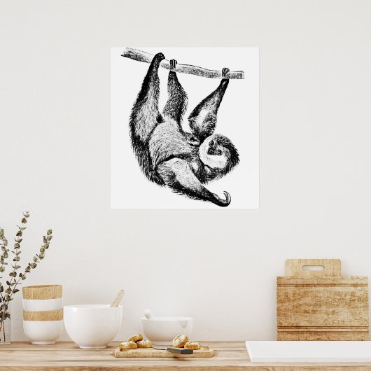 Illustratie sleuftekening poster (Keuken)