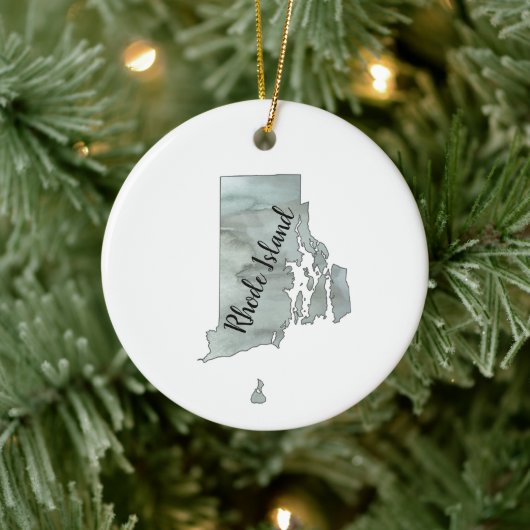 Illustratie Sleutelhanger deelstaat Rhode Island Keramisch Ornament (Boom)