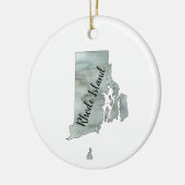 Illustratie Sleutelhanger deelstaat Rhode Island Keramisch Ornament (Links)