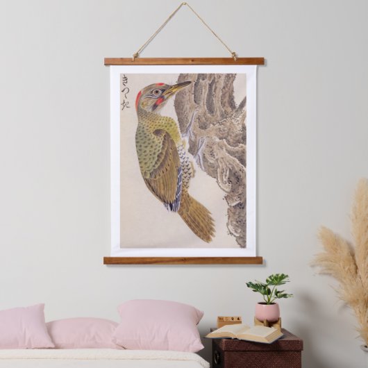  illustratie: specht hangend wandkleed (Slaapkamer)
