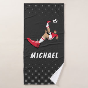Illustratie speciale afkorting voetafspeelspeler: badhanddoek