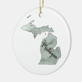 Illustratie staat Michigan Keramisch Ornament (Links)