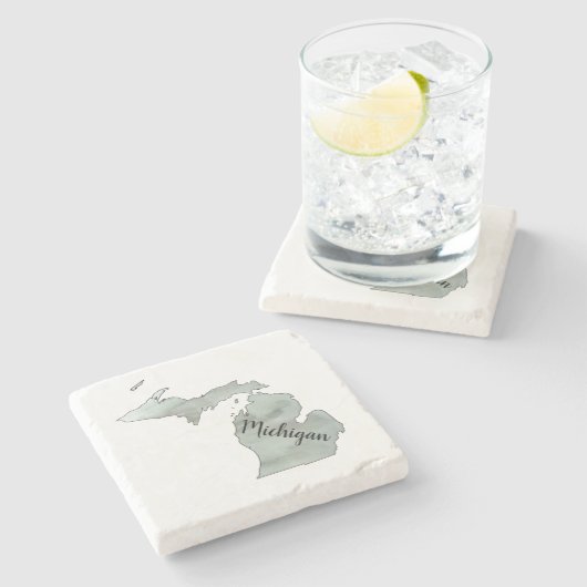 Illustratie staat Michigan Stenen Onderzetter (Zijkant)