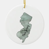 Illustratie Staat New Jersey Keramisch Ornament (Voorkant)