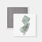 Illustratie Staat New Jersey Magneet (Voorkant / Achterkant)