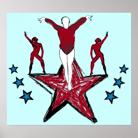 Illustratie stedelijke gymnastiek poster (Voorkant)