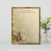 Illustratie  stijl vlinder briefhoofd (Staand voorkant)