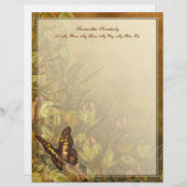 Illustratie  stijl vlinder briefhoofd (Voorkant / Achterkant)