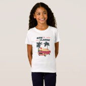 Illustratie strand retro oldtimer t-shirt (Voorkant volledig)