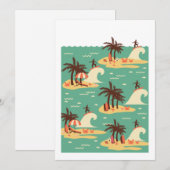 Illustratie Surfende Cartoon II Feestdagenkaart (Voorkant / Achterkant)