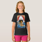 Illustratie Sushi Shark Attack T-shirt (Voorkant volledig)