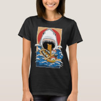 Illustratie Sushi Shark Attack