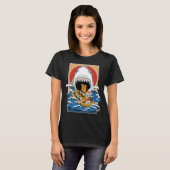 Illustratie Sushi Shark Attack T-shirt (Voorkant volledig)
