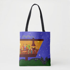 Illustratie Swanky Hillside Party Tote Bag