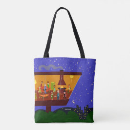 Illustratie Swanky Hillside Party Tote Bag