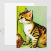 Illustratie  tabby Cat Aankondiging (Voorkant / Achterkant)