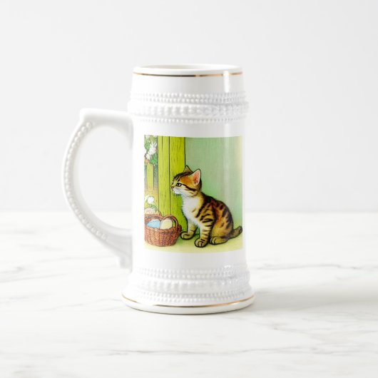 Illustratie tabby Cat Bierpul (Links)