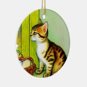 Illustratie  tabby Cat Keramisch Ornament (Rechts)