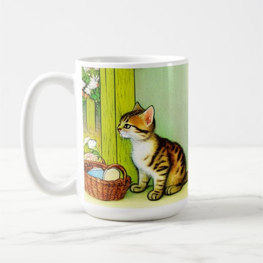 Illustratie  tabby Cat Koffiemok (Links)