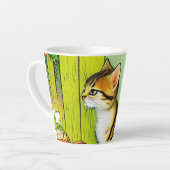 Illustratie tabby Cat Latte Mok (Linkerhoek)