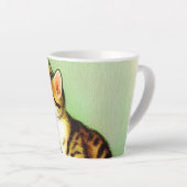 Illustratie tabby Cat Latte Mok (Rechterhoek)