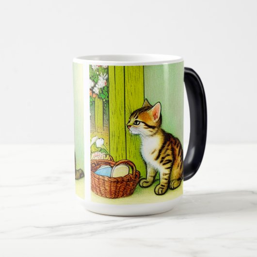 Illustratie tabby Cat Magische Mok (Voorkant rechts)