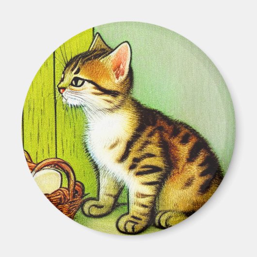 Illustratie tabby Cat Magneet (Voorkant)
