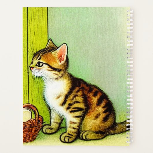 Illustratie tabby Cat Planner (Achterkant)